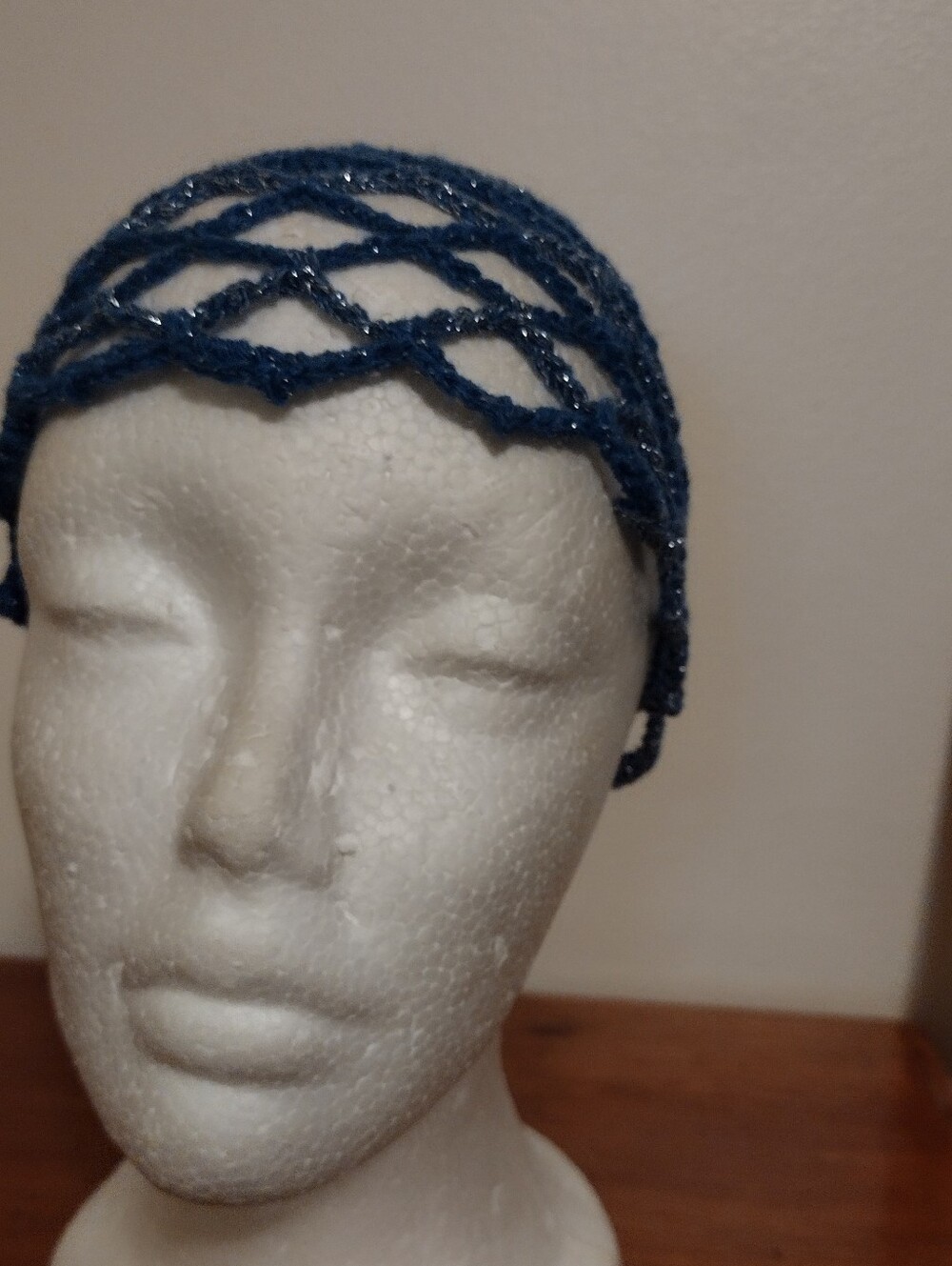 Handmade Crochet Decorative Headpiece Mesh Hat